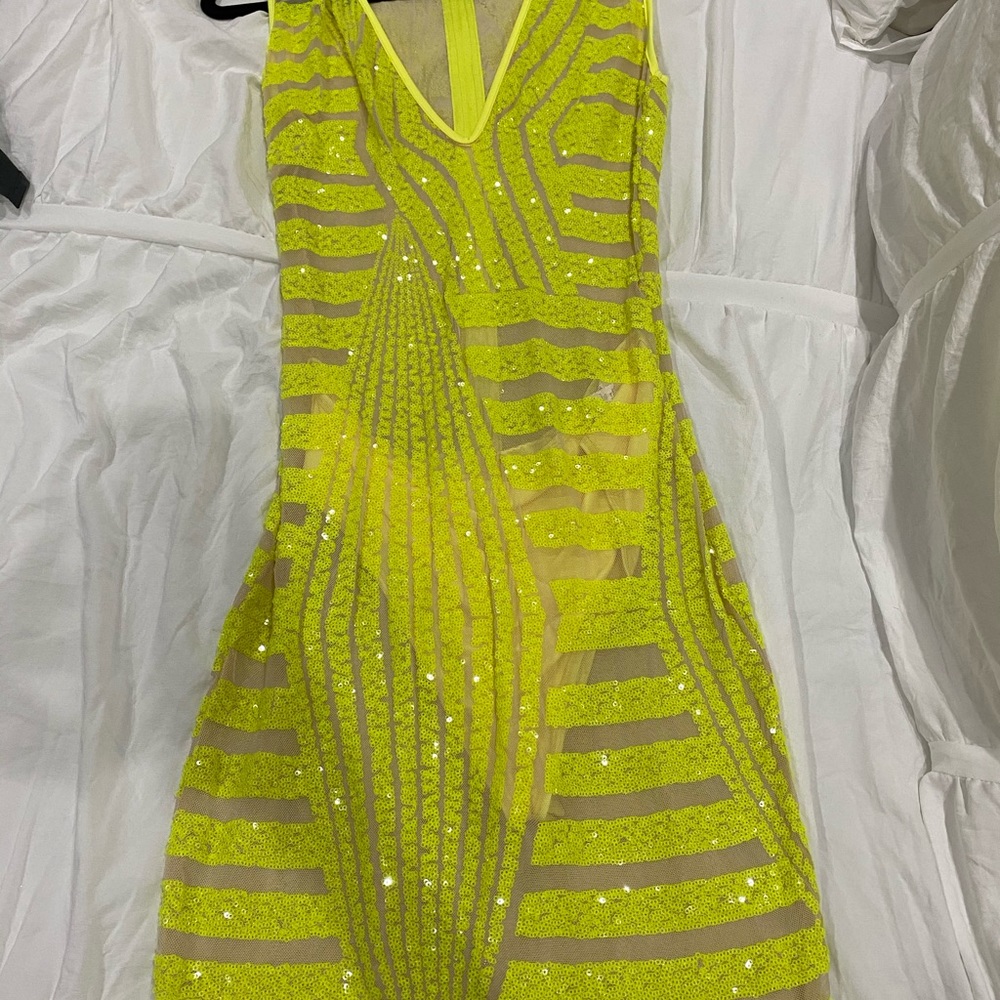 Neon Yellow Mini Dress